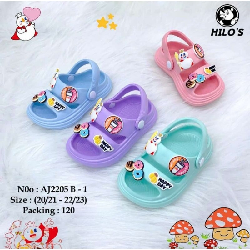 MIXUE LET BACK CHILDRENS SANDALS 2205 DUNKIN DONUT ไซส์ baby 20 - เด็ก 35