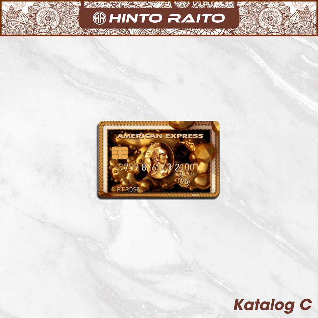 สติ๊กเกอร์การ์ด ATM Express American Gold - Flazz Vinyl Emoney Skin Card Sticker