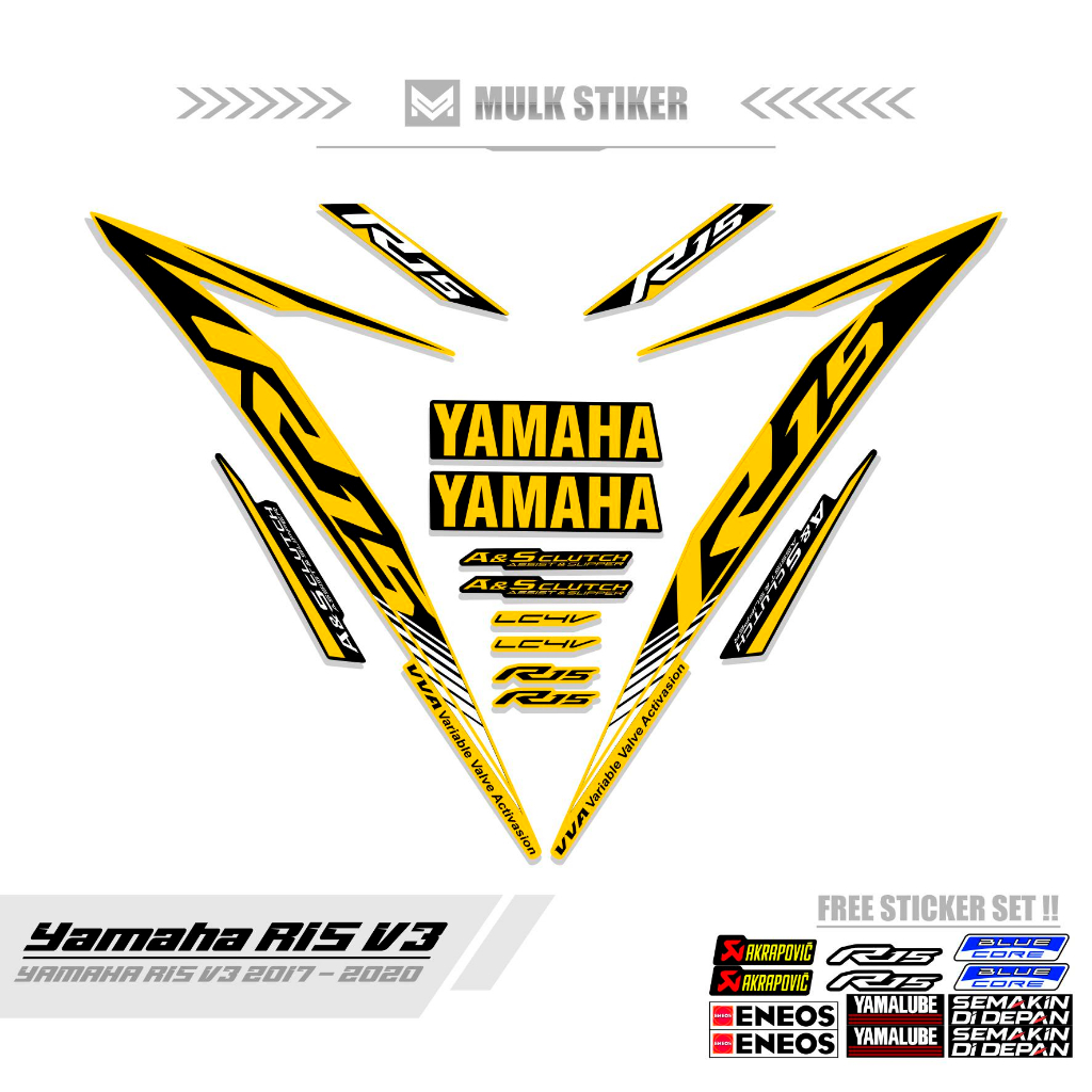STRIPING R15 V3 MOTIF 9 / สติ๊กเกอร์ R15 V3 / สติ๊กเกอร์ R15 V3 / 2017 / 2018 / 2019 / 2020 / สติ๊กเ