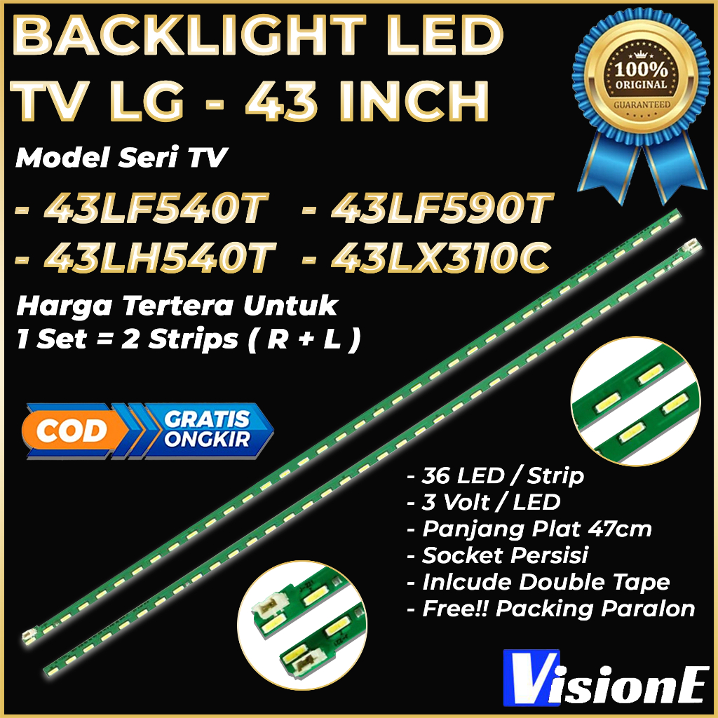 LG LED TV BACKLIGHT 43LF540 43LH540 43LF590 43LX310 43LH540 43LF540T 43LF590T 43LH540T 43LX310C 43LH
