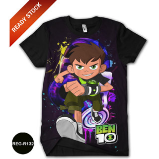 เสื้อยืด พิมพ์ลายการ์ตูน Ben 10 Alien Force 3D สําหรับเด็ก REG-R132