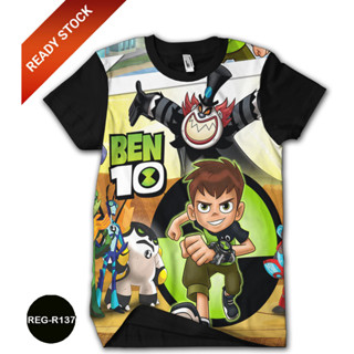 เสื้อยืด พิมพ์ลายการ์ตูน Ben 10 Alien Force 3D สําหรับเด็ก REG-R137