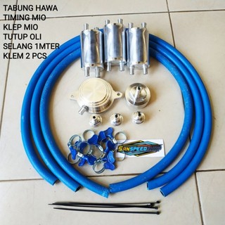 PAKET FULLSET TABUNG HAWA TUTUP TIMING TUTUP KLEP PAGODA TUTUP OLI YAMAHA MIO JUPITER VEGA R GRAND ASTREA SUPRA LAMA CNC CHROME