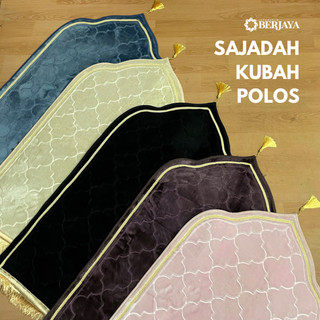 Sajadah Kubah Polos Turki Tebal Kerucut Minimalis Premium Anti Slip Gratis Kartu Ucapan