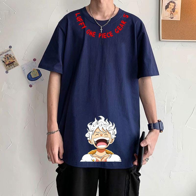 JHOSE/OVERSIZE GEAR 5 เสื้อยืด/SHORT SLEEVE/LUFFY SHIRT/LUFFY GOD NIKA