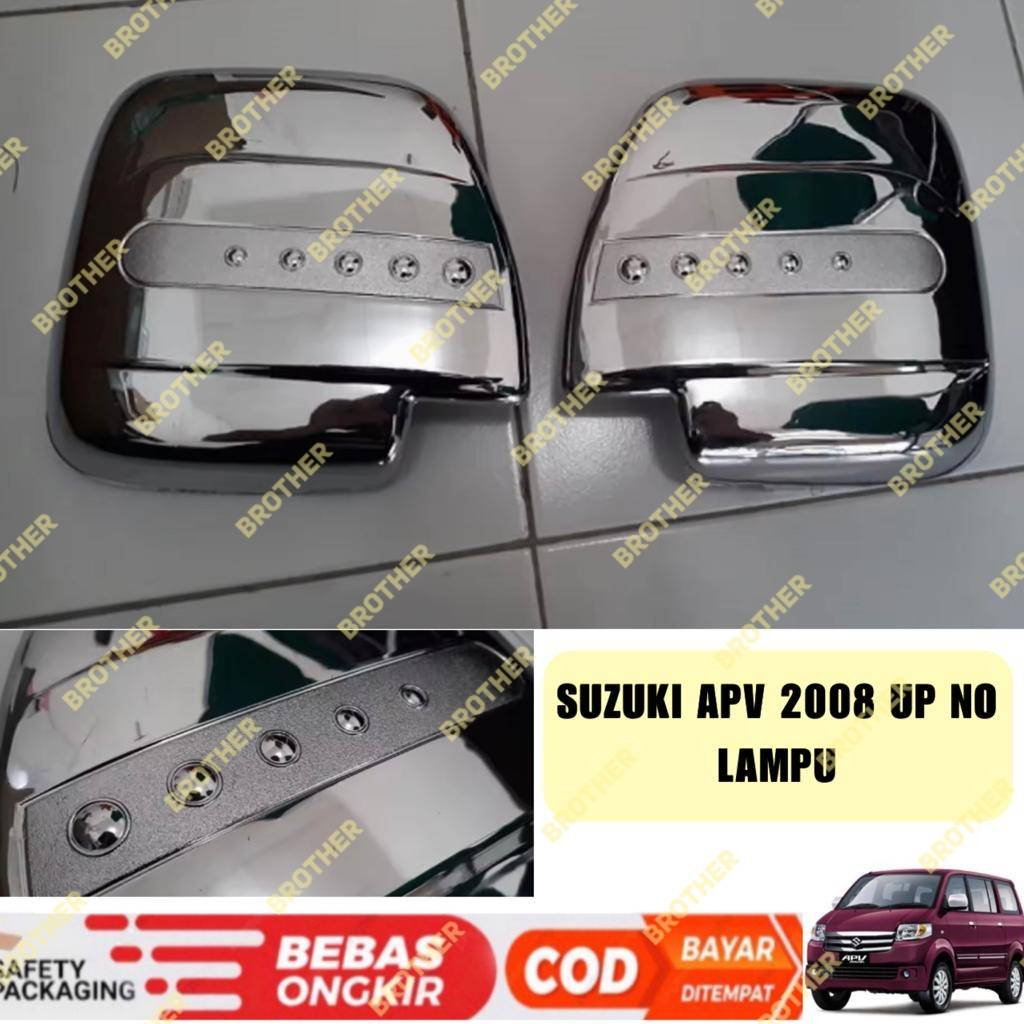 Suzuki Apv Arena 2008 2009 Up ฝาครอบกระจกมองหลังไม่มีไฟโครเมียม