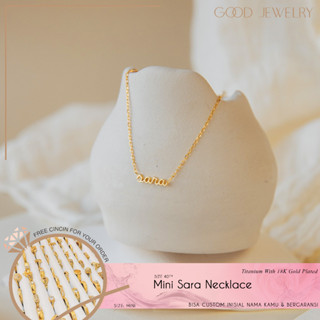 Good Jewelry - สร้อยคอไทเทเนียม ชุบทอง 18K ขนาดเล็ก เครื่องประดับ