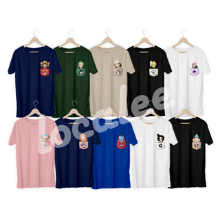 เสื้อยืด ลาย One PIECE POCKET LUFFY POCKET STRAWHAT CREW TSHIRT