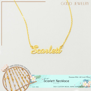 Good Jewelry - สร้อยคอไทเทเนียม ชุบทอง 18K พร้อมจี้ชื่อ เครื่องประดับ