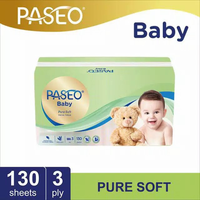 Tissue Paseo ทิชชู่ เพียว ซอฟท์ เฟซ แพ็ก 130's Tissu Baby