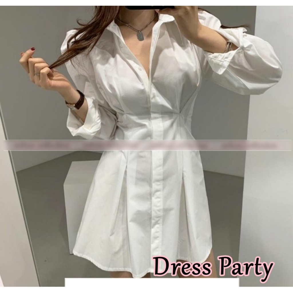 KEMEJA YONKA FASHION - Jillian Fashion Womens Dress รุ่น Casual Mini Dress สวยงาม (สามารถใช้เป็นเสื้