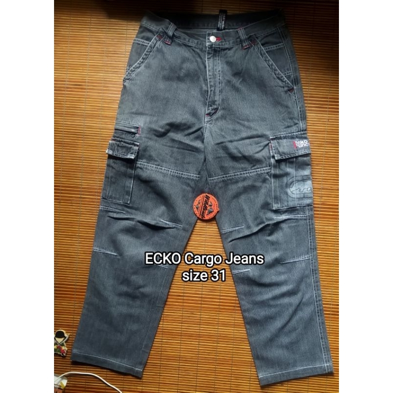 ECKO Function Stone Wash Cargo Jeans