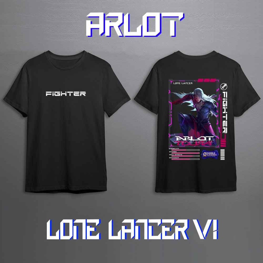 Cool HERO MOBILE LEGEND ARLOT FIGHTER SKIN T-SHIRTS//ML T-SHIRTS/MOBILE LEGEND T-SHIRTS/MLBB ARLOT T