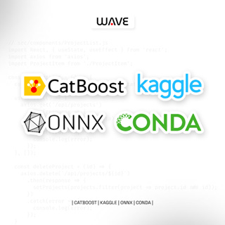 สติกเกอร์ไวนิล IT Programming Doff กันน้ํา | Catboost, Kaggle, Onnx, Conda