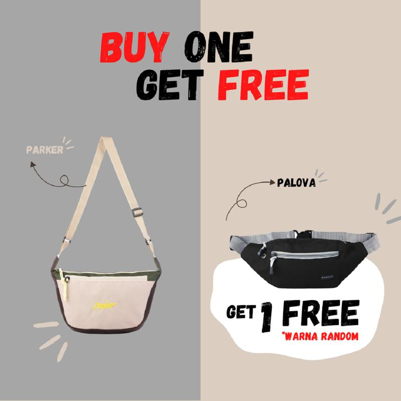 PUSHOP Special Combo Save Buy One Get One Parker Get Mens Sling Bag รับกระเป๋าคาดเอวผู้ชาย ปาโลวา
