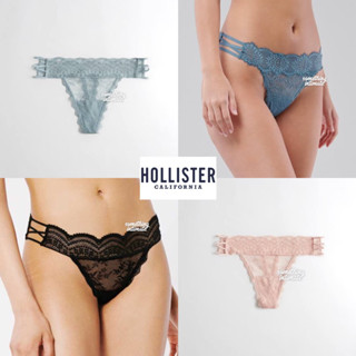 H&amp;M Hollister 3hollister Co GILLY HICKS Esme กางเกงชั้นในจีสตริง ผ้าลูกไม้ ลายดอกไม้ เซ็กซี่ สําหรับผู้หญิง จัมโบ้