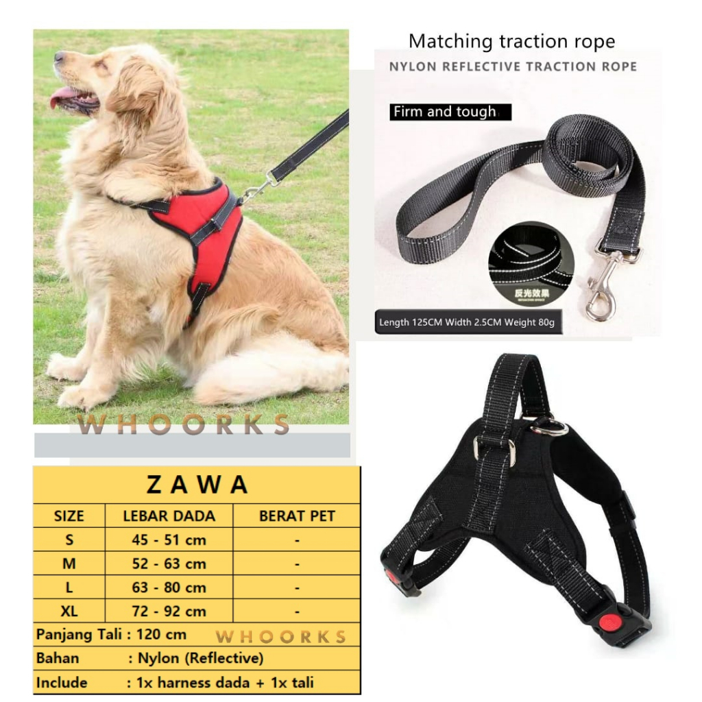 PET DOG CAT HARNESS DOG CAT LEAD BIG LARGE JUMBO SIZE LARGE 4