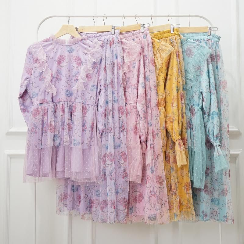 Labiba.co Cavalia One Set Tille Premium Beautiful Floral Princess Clothes ชุดสูทเกาหลี