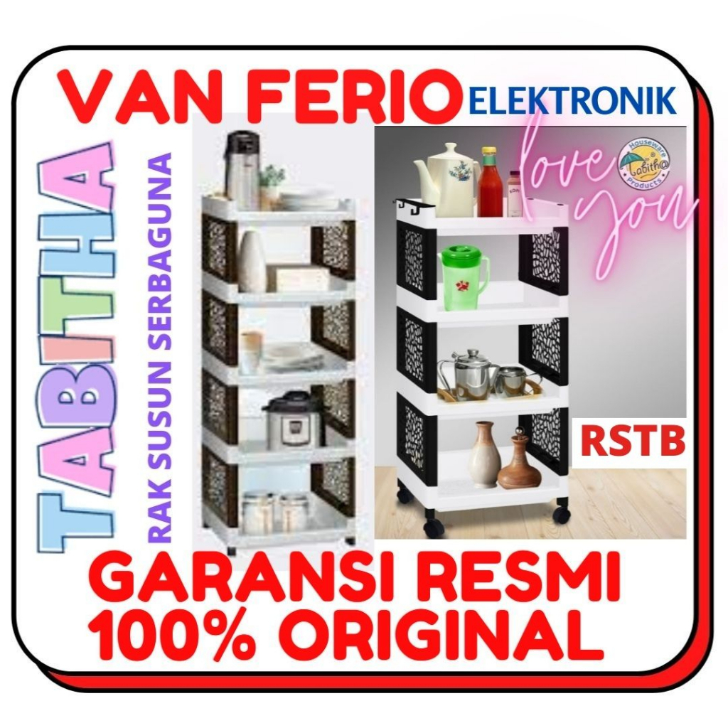 RSTB TABITHA 4 TIER / 5 TIER แร็คอเนกประสงค์ขนาดใหญ่ + ล้อ