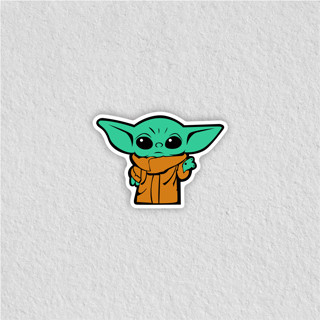 สติกเกอร์โลโก้ Starwars yoda baby สําหรับติดตกแต่ง