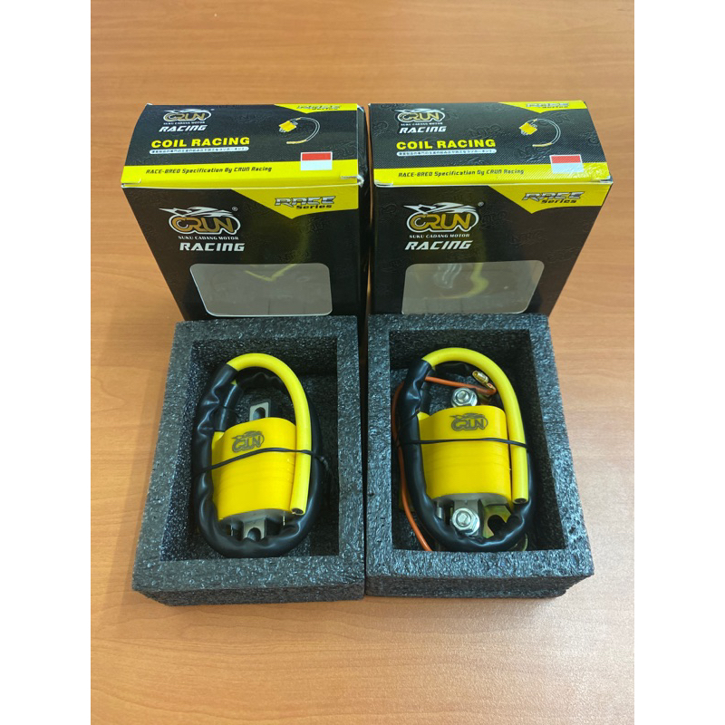 (CRUN) COIL Racing ฉีด UNIVERSAL มอเตอร์คาร์บูเรเตอร์/ฉีด Vario 150Fi Beat Fi Jupiter RX King Ninja Satria fu 150/คอยล์จุดระเบิดเดิม