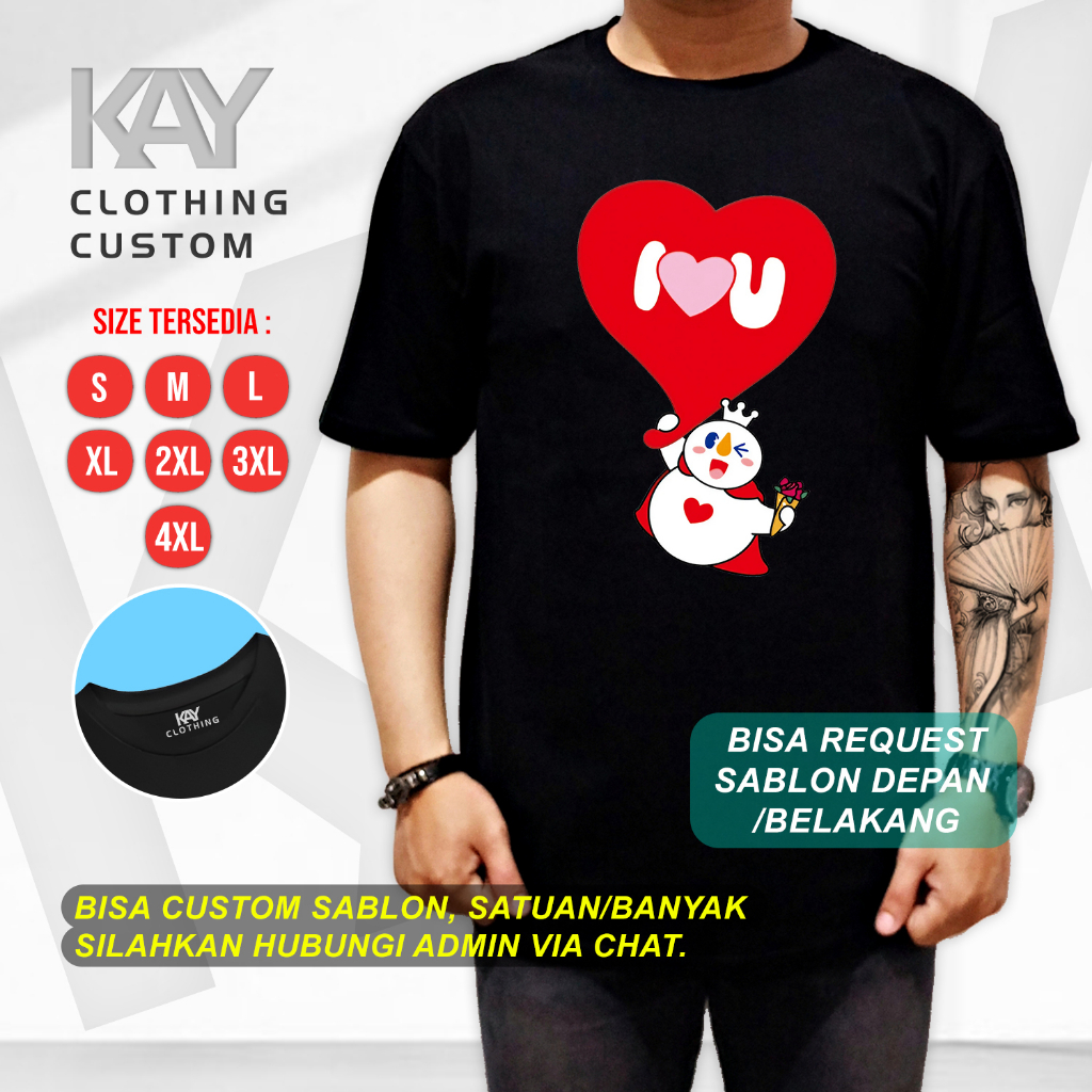 I LOVE U MIXUE เสื้อยืด / LOVE MIXUE CLOTHES / DTF SCREEN PRINTING / เสื้อยืด SML XL 2XL 3XL 4XL KAY