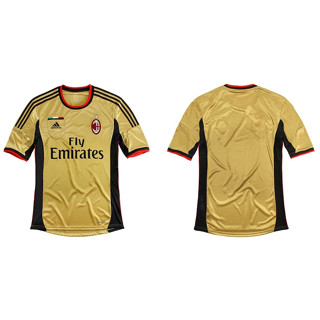 เสื้อกีฬาแขนสั้น ลายทีม AC MILAN 2013 3rd