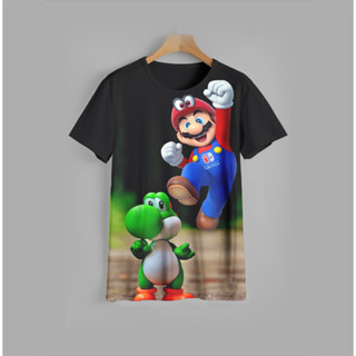 เสื้อยืด พิมพ์ลาย Super Mario-7 Super Mario-7 สําหรับเด็กผู้หญิง และผู้ชาย