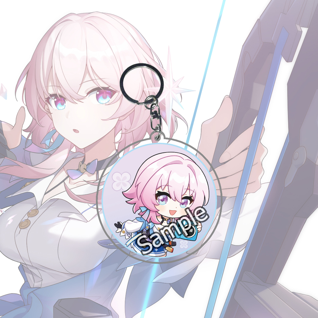 GANTUNGAN Honkai Star Rail March 7th Keychain - March Seven - พวงกุญแจ - พวงกุญแจ - อะนิเมะ - เกม