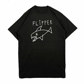 เสื้อยืด พิมพ์ลายโลโก้ปลา DISTRO FLIPPER BAND คุณภาพสูง