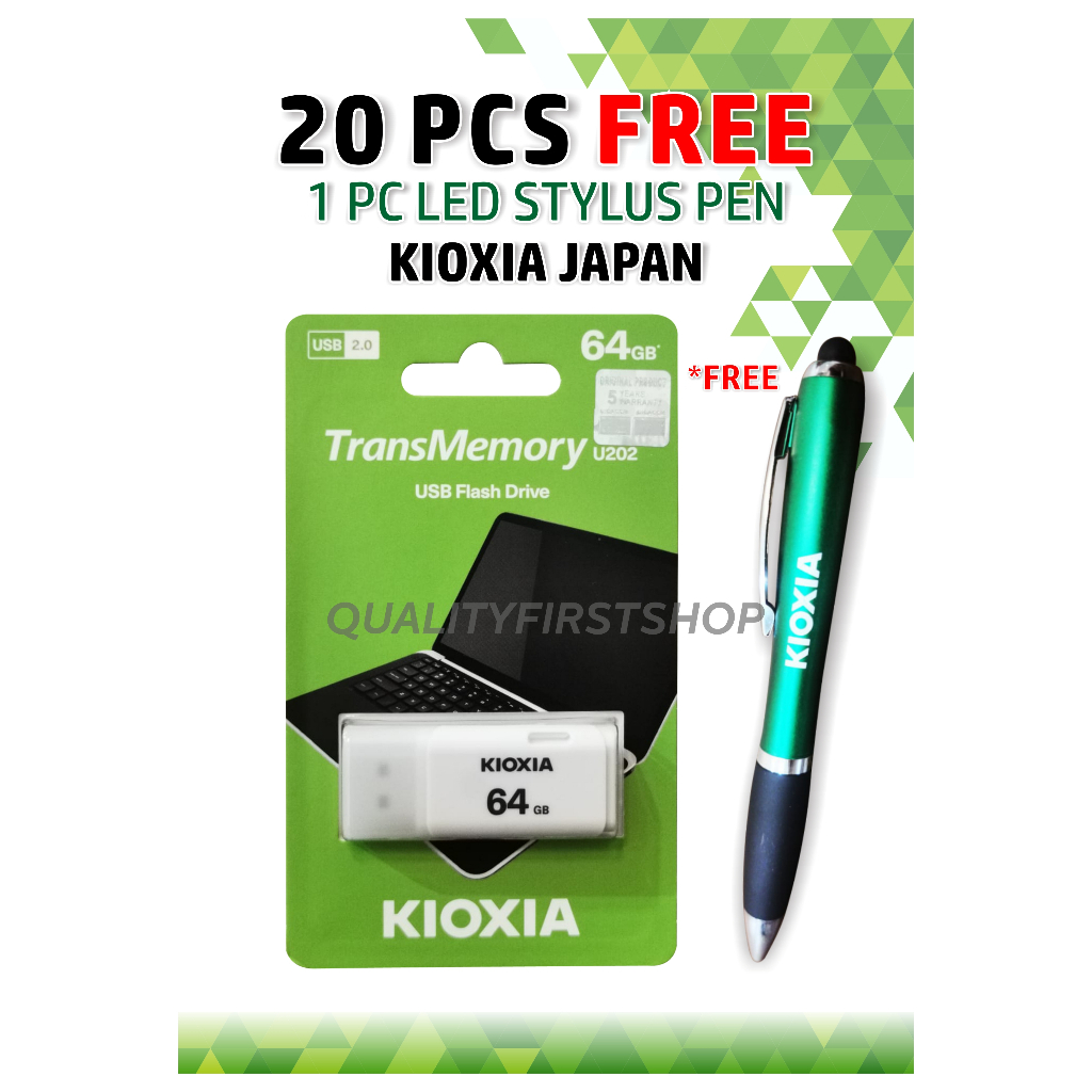 KIOXIA 64GB USB 2 FLASHDISK 100% ORIGINAL JAPAN (TOSHIBA REBRANDING)