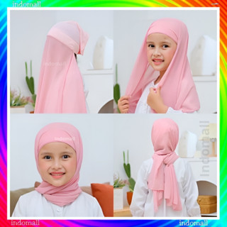 Pashmina Inner Anak 2in1 ผ้าคลุมฮิญาบ ผ้าคลุมฮิญาบ พรีเมี่ยม 2-10 ปี 2 in 1