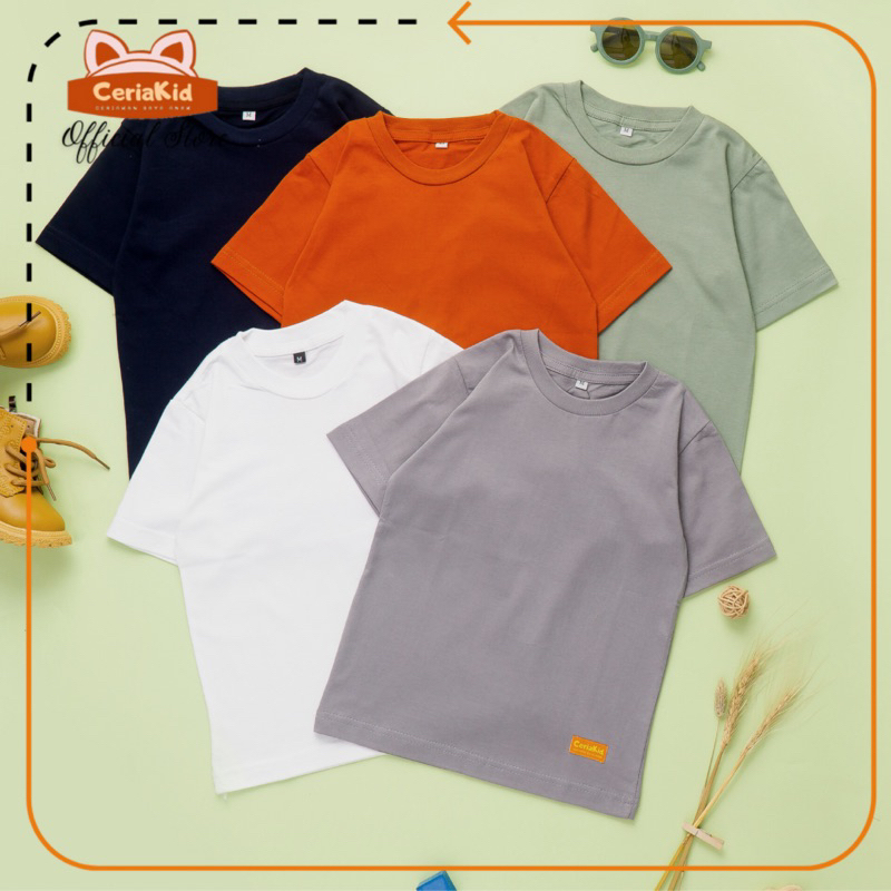 [Ceriakid] เสื้อยืดเด็กธรรมดา 0 1 2 3 4 5 6 7 ปี