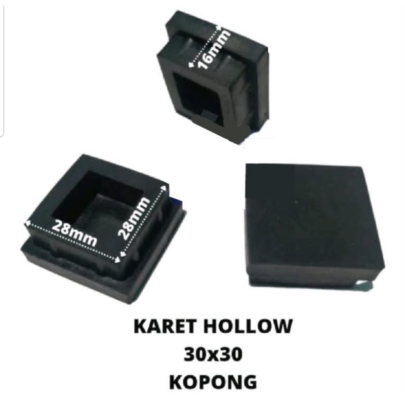 ยางขาโต๊ะกลวงกลวง 30x30