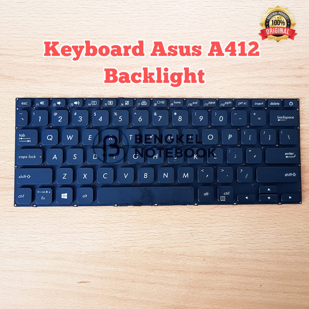 Asus A412D A412 X412D A412F คีย์บอร์ดสีดําแบ็คไลท์