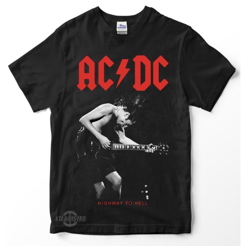ACDC Live Angus young เสื้อยืดพรีเมี่ยม acdc Highway to hell