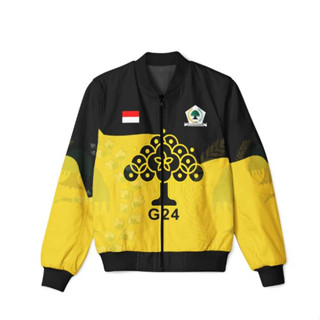 Golkar G24 Art 3 เสื้อแจ็กเก็ตบอมเบอร์ พิมพ์ลาย แบบกําหนดเอง