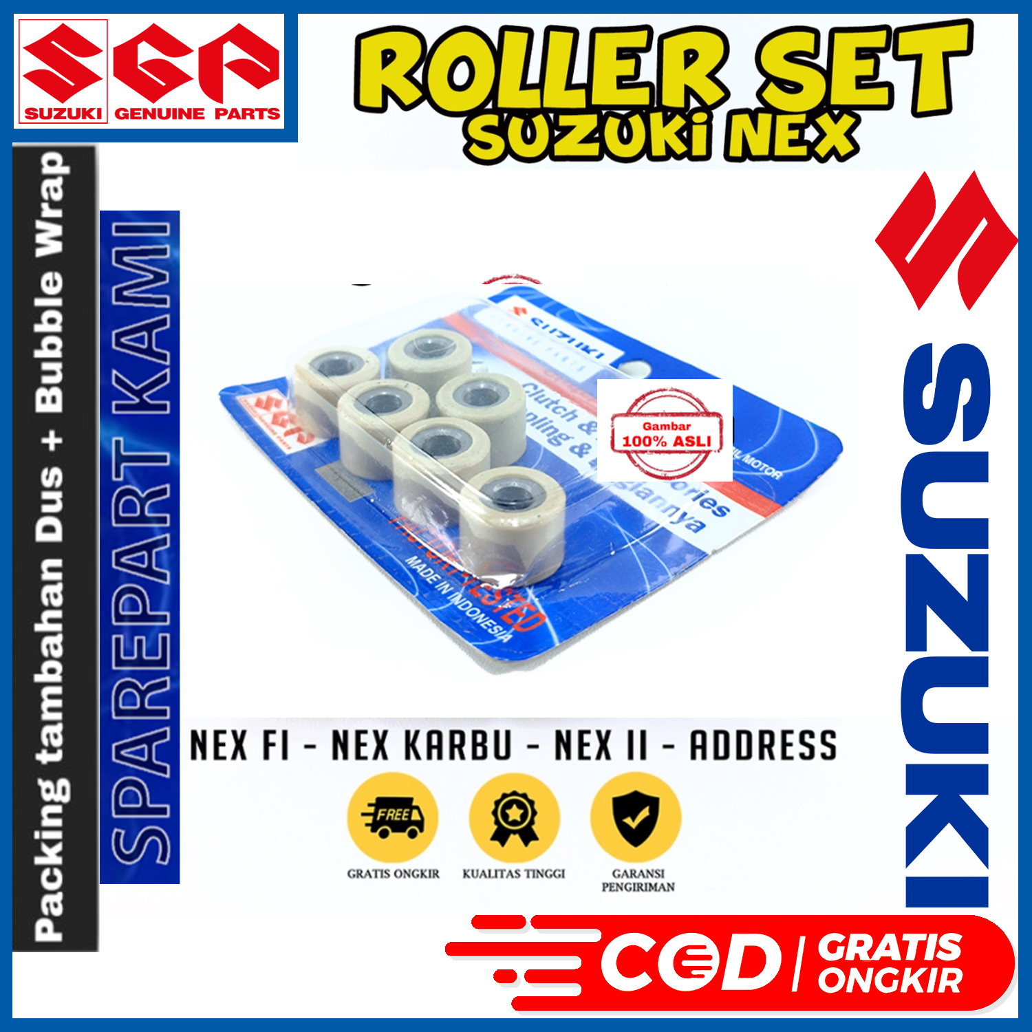 ROLLER SUZUKI NEX 1 2 110 CARBON Fi OLD / ADDRESS 10 GRAM - รูปที่ 2