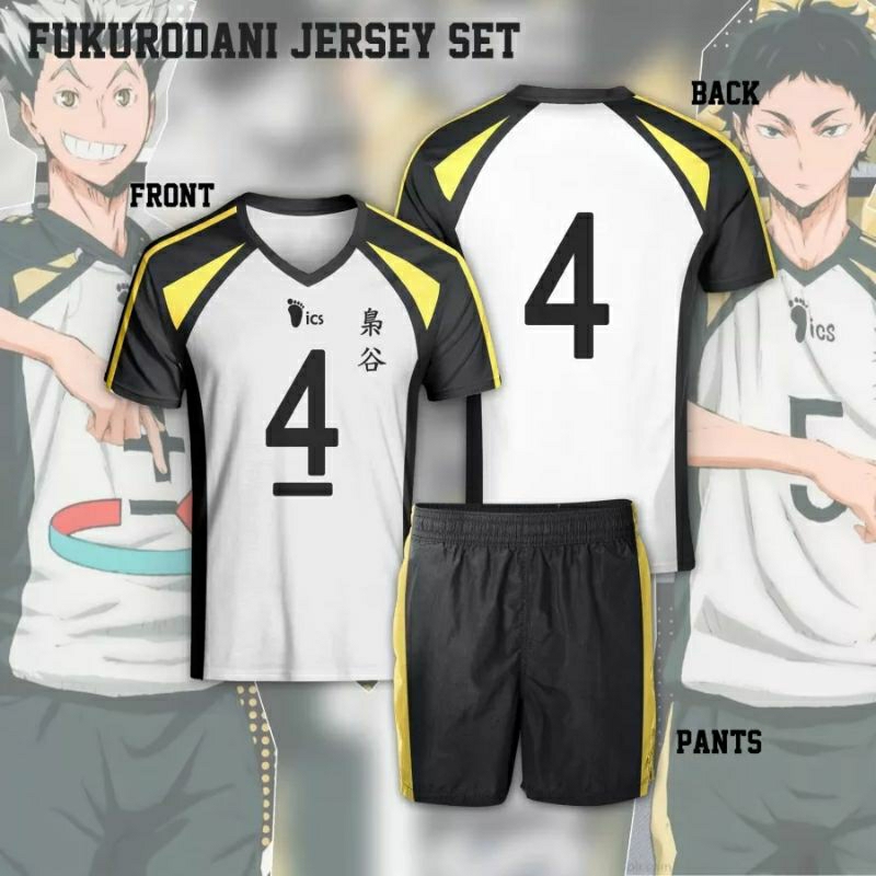 คอสเพลย์ JERSEY ANIME HAIKYUU VOLLEYBALL FUKURODANI JERSEY