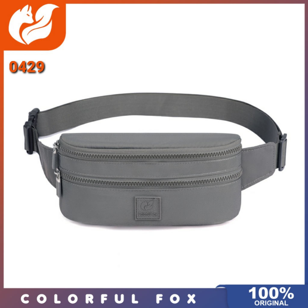สีสัน Fox original - กระเป๋าคาดเอวผู้หญิง COLORFUL FOX 0429 กระเป๋าคาดเอวไนลอนกันน้ํากระเป๋าเป้สะพาย