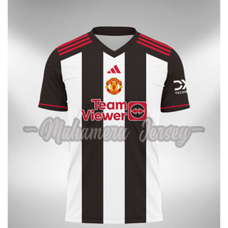 เสื้อกีฬาแขนสั้น ลายทีม Jersey MU Away 2023 2024