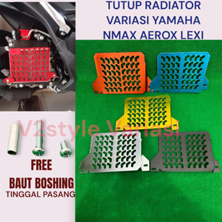 ฝาครอบหม้อน้ําอลูมิเนียม NMAX 2015-2023 All AEROX LEXI Free Bolts And BOSHING Just Plug In Black Blue SILVER GOLD Red RADIATOR Cap FILTER FULL CNC AEROX LEXI OCITO PATTERN SCOP SCOPE ช้อนตัก