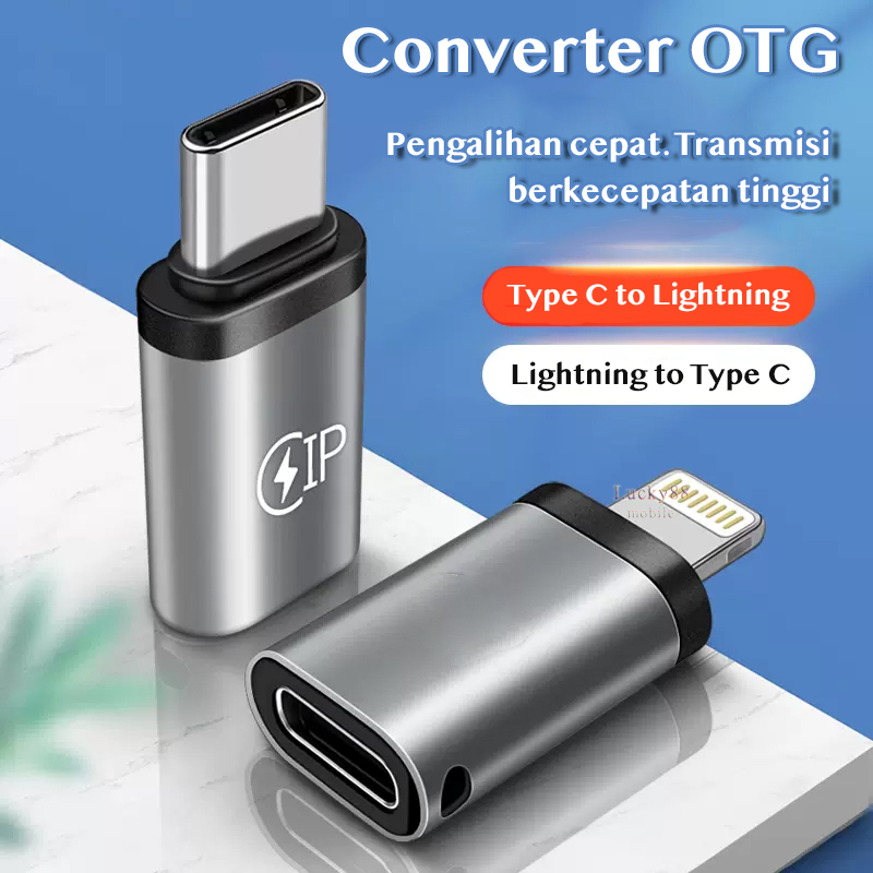 ตัวแปลง Lightning เป็น Type C / Type C เป็น Lightning USB OTG Mini Adapter สําหรับ iPhone Android หรือ iOS รองรับ Fast Charging การเชื่อมต่อสายชาร์จ Converter USB Hub
