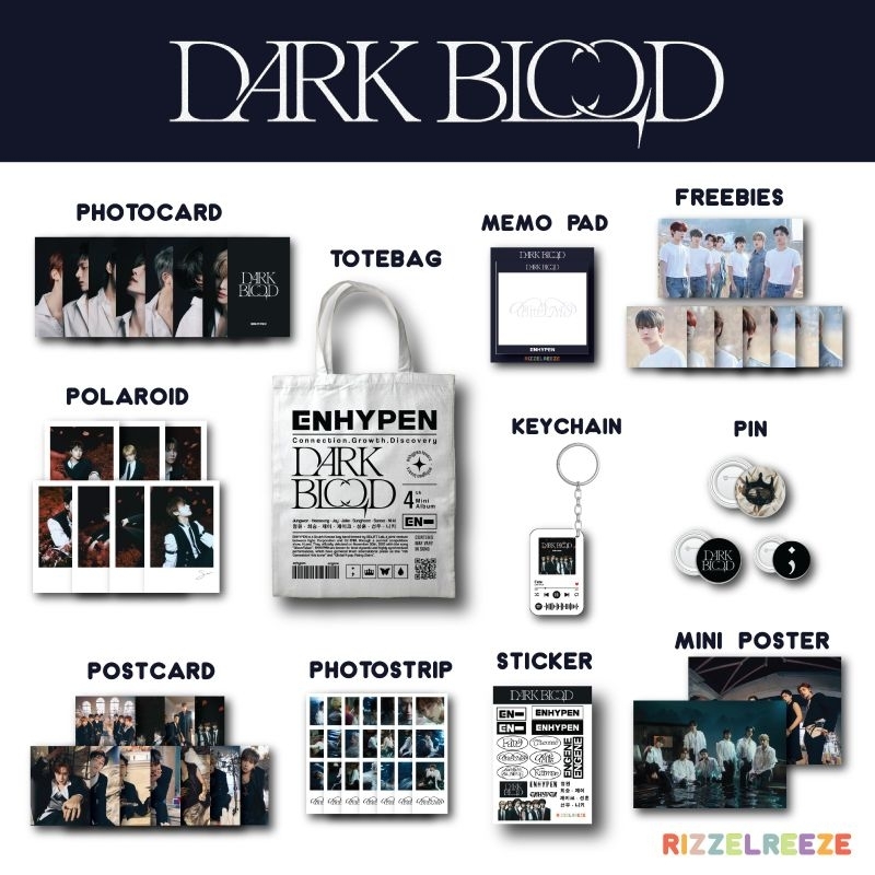 FANKIT ENHYPEN DARK BLOOD UNOFFICIAL/FANKIT KPOP ENHYPEN/FANKIT ENHYPEN