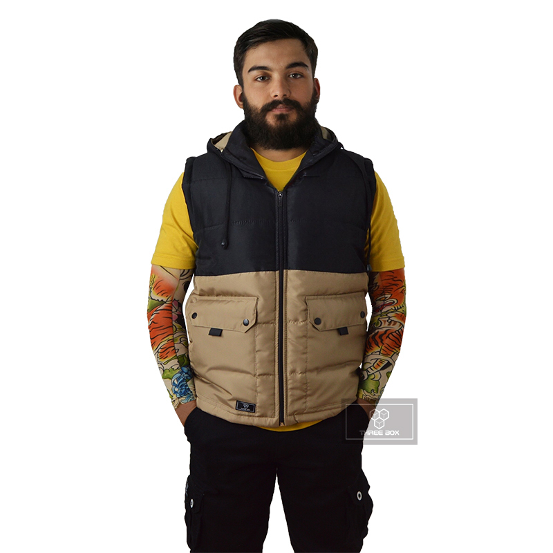 เสื้อกั๊กแจ็กเก็ต มีฮู้ด กันลม สไตล์เกาหลี สําหรับผู้ชาย และผู้หญิง GN003