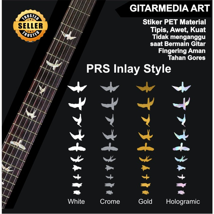 Inlay PRS สติ๊กเกอร์เฟรตกีตาร์นก