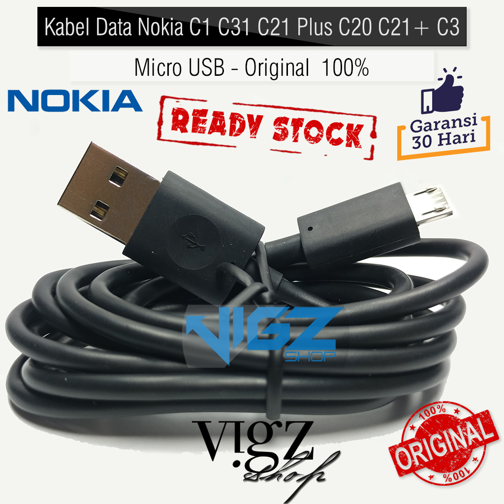 Nokia C1 C31 C21 Plus C20 C21 Plus C3 3.1 Plus Micro USB Data Cable Original 100%