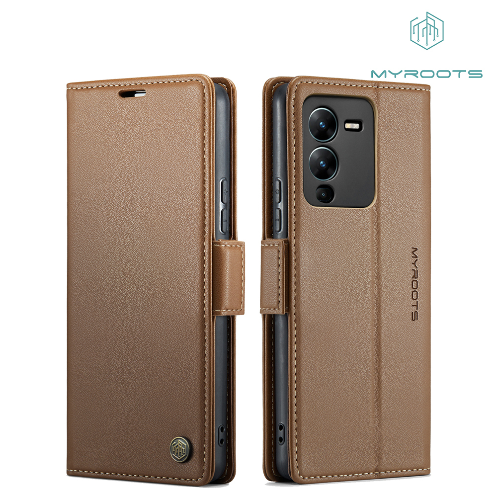 Myroots Prestige Book สําหรับ Vivo T1 Pro 5g Series Exclusive กระเป๋าสตางค์ MR023 RFID