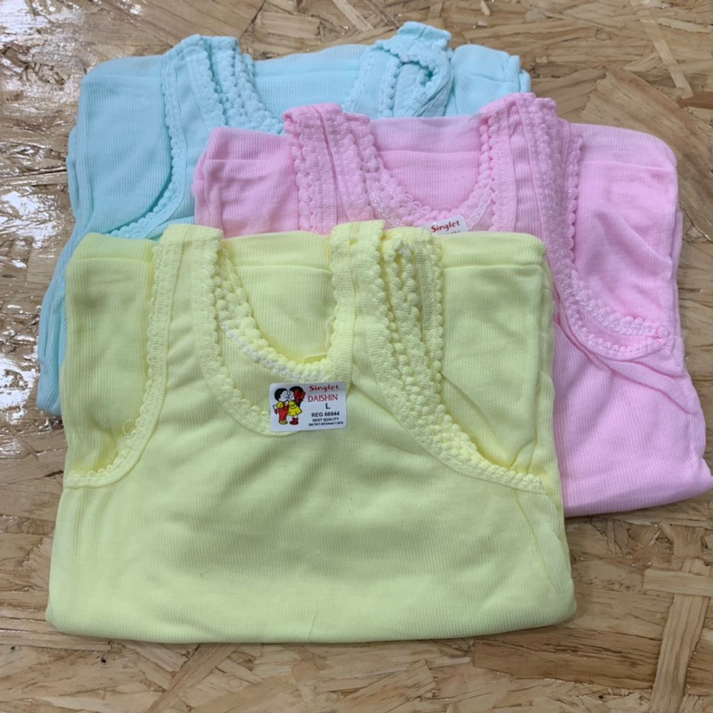 (6ชิ้น) เสื้อกล้ามเสื้อกล้ามเด็ก daishin สีขายส่ง