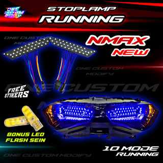 ไฟเบรก LED 8 และ 10 โหมด NMAX 2020 2021 2022 2023 อุปกรณ์เสริม สําหรับรถจักรยานยนต์ NMAX